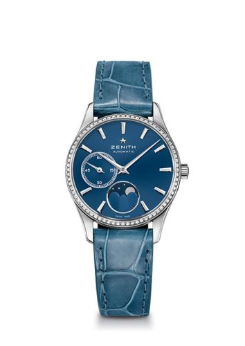 Zenith Elite Ultra Thin Lady Moonphase Blue / Diamond