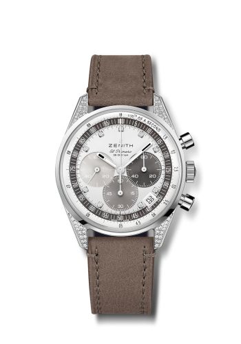 Zenith Chronomaster Original Stainless Steel / Diamond / Silver / Strap