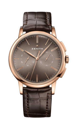 Zenith Elite Chronograph Classic Rose Gold / Grey / Alligator