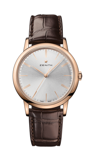 Zenith Elite Classic Rose Gold / Silver / Alligator