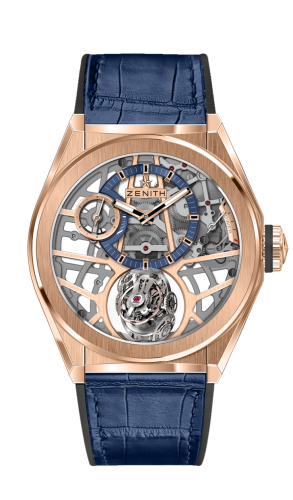 Zenith Defy Zero G Rose Gold / Skeleton / Alligator