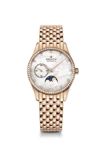 Zenith Elite Ultra Thin Lady Moonphase Rose Gold / MOP / Diamond / Bracelet