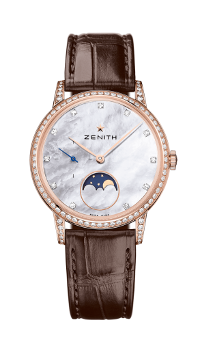 Zenith Elite Lady Moonphase Rose Gold / Mother of Pearl / Alligator