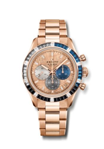 Zenith Chronomaster Sport Rose Gold - Baguette Tricolor / Champagne Meteorite