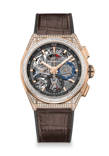 Zenith Defy El Primero 21 Rose Gold / Diamond / Skeleton / Alligator