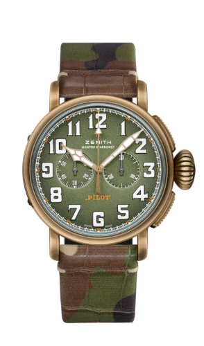 Zenith Pilot Type 20 Chronograph Adventure Bronze / Khaki / Camo Alligator