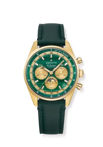 Zenith Chronomaster Original Triple Calendar Yellow Gold / Malachite / Japan