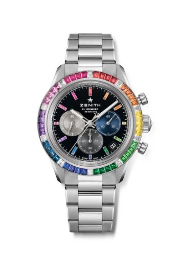 Zenith Chronomaster Sport White Gold - Baguette / Rainbow