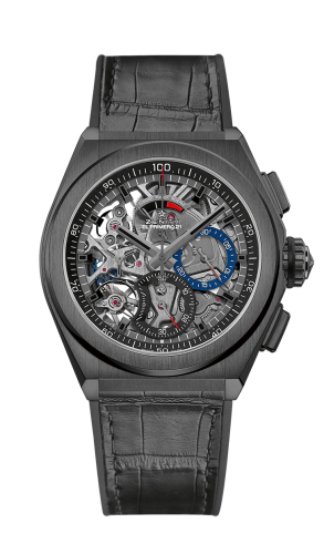 Zenith Defy El Primero 21 Black Ceramic / Skeleton / Alligator