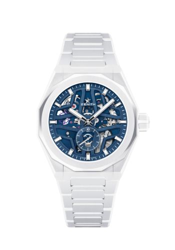 Zenith Defy Skyline Skeleton White Ceramic / Blue