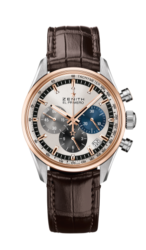 Zenith El Primero Chronomaster 38 Stainless Steel / Rose Gold / Silver / Alligator