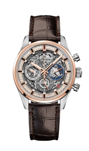 Zenith El Primero Chronomaster Full Open 38 Stainless Steel / Rose Gold / Alligator